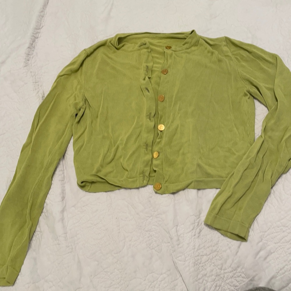 Hermès short button down top vintage